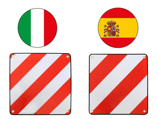 Alu Warntafel fr Italien und Spanien